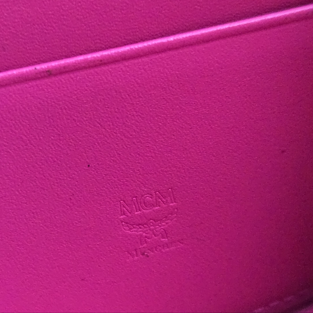 MCM Brown and Pink Visetos Diamond Ziparound Long Continental Wallet VGUC - Picture 13 of 13
